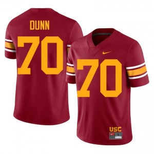 Cardinal Aaron Dunn #70 USC Trojans Alternate Jersey | Men High School Football Moisture Wicking Stitch 94715739