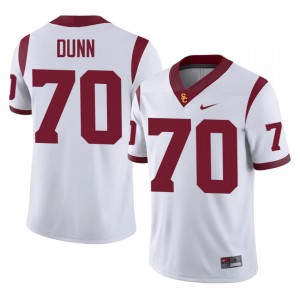 #70 Aaron Dunn Trojans White Jersey | Classic Stitched Men Player Football Gear 13006040