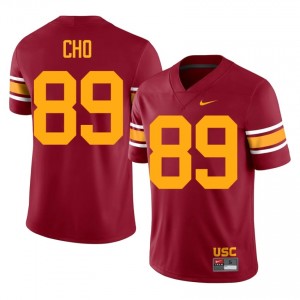 Cardinal Brendan Cho #89 USC Trojans Alternate Jersey | Men High School Football Licensed Stitch 40150782