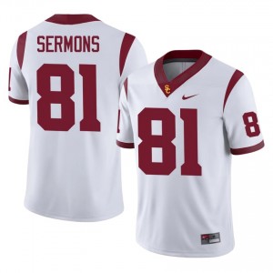 Cameron Sermons #81 USC Trojans Jersey | Iconic White College Football Men Stitched 25529712