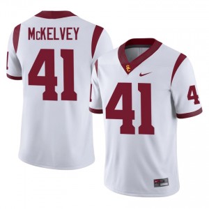 Cian McKelvey #41 USC Trojans Jersey | Iconic White College Football Men Stitched 71262274