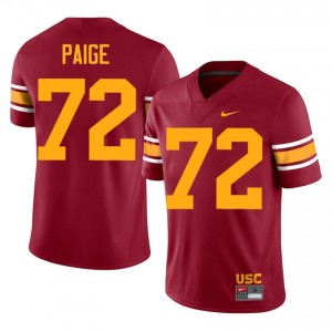#72 Elijah Paige Trojans Cardinal Alternate Jersey | Elite Swen Men Player Football Gear 44982142