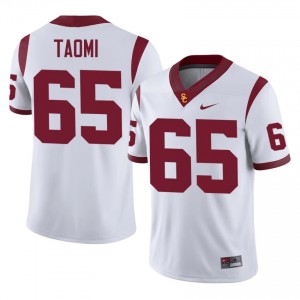 Erwin Taomi #65 USC Trojans Jersey | Gameday White College Football Men Stitched 97188541