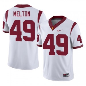 USC Fisher Melton #49 White Jersey | Pro Cut Stitched NCAA Football Men Apparel 86430914