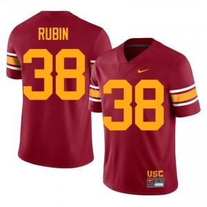 Cardinal Isaiah Rubin #38 USC Trojans Alternate Jersey | Men High School Football Fresh Swen 41700215