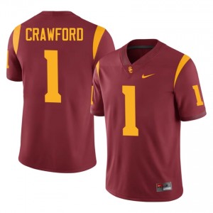 Durable Kameryn Crawford #1 Trojans Cardinal Jersey | Men University Football Embroidery Fan Gear 85219420