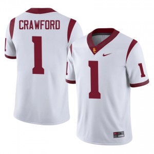 Kameryn Crawford #1 USC Trojans Jersey | Iconic White College Football Men Stitched 99821434
