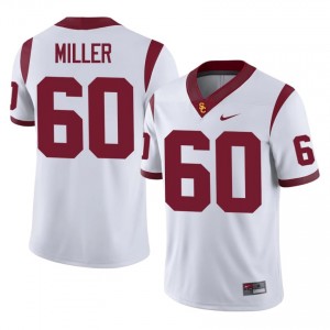 #60 Kaylon Miller Trojans White Jersey | Authentic Stitched Men Player Football Gear 64372161
