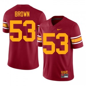 Luke Brown #53 USC Trojans Alternate Jersey | Exclusive Cardinal College Football Men Swen 91162829