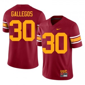 USC Marquis Gallegos #30 Cardinal Alternate Jersey | Pro Cut Stitch NCAA Football Men Apparel 58877026