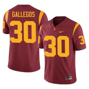 Elite Thread Marquis Gallegos #30 Trojans Cardinal Jersey | Men University Football Embroidery Fan Gear 60014038
