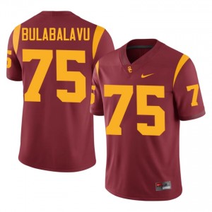 #75 Ratumana Bulabalavu Trojans Cardinal Jersey | Authentic Embroidery Men Player Football Gear 92545080