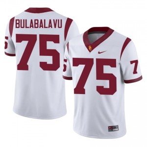 White Ratumana Bulabalavu #75 USC Trojans Jersey | Men High School Football Limited Stitched 44388090