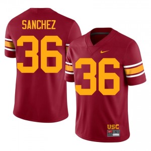 Rey Sanchez #36 USC Trojans Alternate Jersey | Pro-Grade Cardinal College Football Men Swen 93130351
