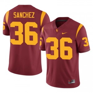Cardinal Rey Sanchez #36 USC Trojans Jersey | Men High School Football Fresh Embroidery 97968950