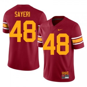 Cardinal Ryon Sayeri #48 USC Trojans Alternate Jersey | Men High School Football Licensed Stitch 30277055