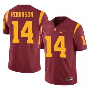 Cardinal Ta'Mere Robinson #14 USC Trojans Jersey | Men High School Football Limited Embroidery 69157376