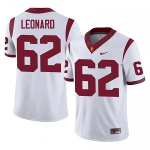 USC Travis Leonard #62 White Jersey | Essential Stitched NCAA Football Men Apparel 28441667