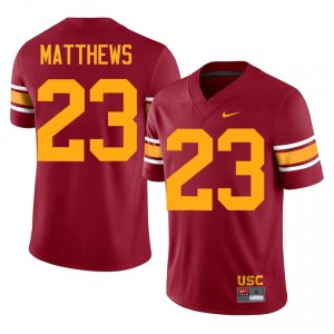 #23 Walter Matthews Trojans Cardinal Alternate Jersey | Alumni Stitch Men Player Football Gear 48944795
