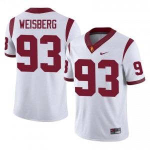 USC William Weisberg #93 White Jersey | Pro Cut Stitched NCAA Football Men Apparel 80965854