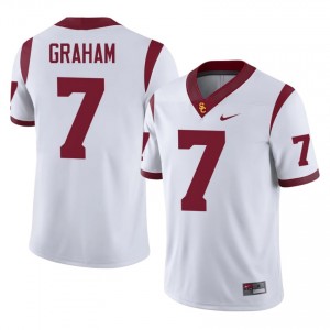 USC Alex Graham #7 White Jersey | Genuine Stitched NCAA Football Men Apparel 47229183
