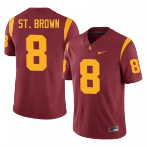 USC Amon-Ra St. Brown #8 Cardinal Jersey | Premium Embroidery NCAA Football Men Apparel 20760461