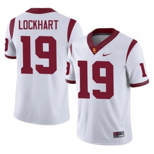 White Brandon Lockhart #19 USC Trojans Jersey | Men High School Football Fresh Stitched 72822739