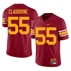 USC Chris Claiborne #55 Cardinal Alternate Jersey | Premium Swen NCAA Football Men Apparel 25734350
