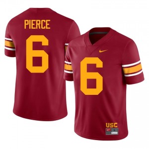 Top-Tier Christian Pierce #6 Trojans Cardinal Alternate Jersey | Men University Football Swen Fan Gear 96287816