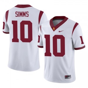 USC Corey Simms #10 White Jersey | Premium Stitched NCAA Football Men Apparel 83368091