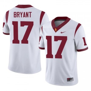 White Deven Bryant #17 USC Trojans Jersey | Men High School Football Moisture Wicking Stitched 15491694