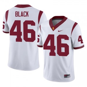 #46 Dylan Black Trojans White Jersey | Elite Stitched Men Player Football Gear 83311621