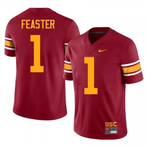 Cardinal Ethan Feaster #1 USC Trojans Alternate Jersey | Men High School Football Licensed Stitch 66041471