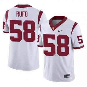 GianCarlo Rufo #58 USC Trojans Jersey | Pro-Grade White College Football Men Stitched 60733044