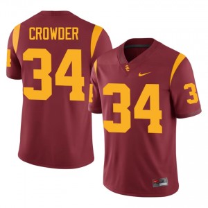 USC Jayden Crowder #34 Cardinal Jersey | Essential Embroidery NCAA Football Men Apparel 42661683