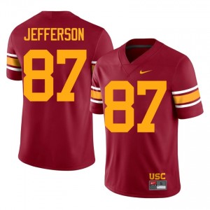 Cardinal Josiah Jefferson #87 USC Trojans Alternate Jersey | Men High School Football Fresh Swen 87053483