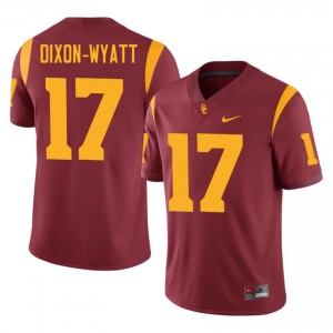 USC Kayden Dixon-Wyatt #17 Cardinal Jersey | Genuine Embroidery NCAA Football Men Apparel 68819409