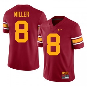 USC King Miller #8 Cardinal Alternate Jersey | Pro Cut Stitch NCAA Football Men Apparel 14841131