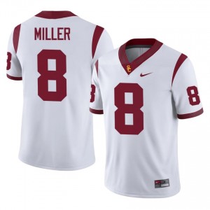 King Miller #8 USC Trojans Jersey | Exclusive White College Football Men Stitched 66330776