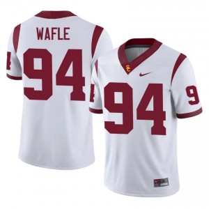 Top-Tier Luke Wafle #94 Trojans White Jersey | Men University Football Stitched Fan Gear 55010905