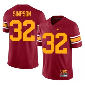 Elite Thread O.J. Simpson #32 Trojans Cardinal Alternate Jersey | Men University Football Stitch Fan Gear 85132393