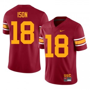 #18 Romero Ison Trojans Cardinal Alternate Jersey | Classic Swen Men Player Football Gear 97588600
