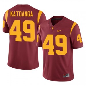 Simote Katoanga #49 USC Trojans Jersey | Exclusive Cardinal College Football Men Embroidery 45614701
