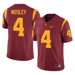 Cardinal Trent Mosley #4 USC Trojans Jersey | Men High School Football Moisture Wicking Embroidery 39027389