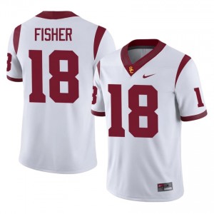 Zuriah Fisher #18 USC Trojans Jersey | Pro-Grade White College Football Men Stitched 86143241