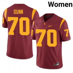 Durable Aaron Dunn #70 Trojans Cardinal Jersey | Women University Football Embroidery Fan Gear 40450568