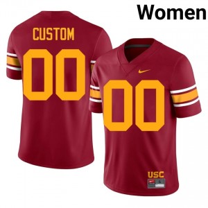 USC Custom #00 Cardinal Alternate Jersey | Pro Cut Stitch NCAA Football Women Apparel 17803070