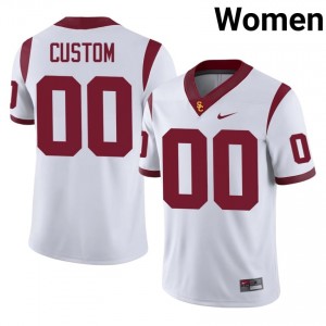 Custom #00 USC Trojans Jersey | Exclusive White College Football Women Stitched 37354246
