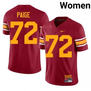 Elijah Paige #72 USC Trojans Alternate Jersey | Gameday Cardinal College Football Women Stitch 95233283