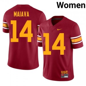Top-Tier Jayden Maiava #14 Trojans Cardinal Alternate Jersey | Women University Football Swen Fan Gear 81524419